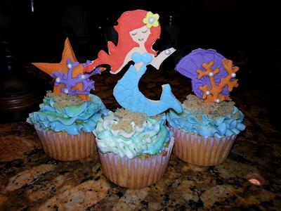 mermaid cupcakes - Cake by kanny