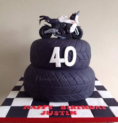 KTM RC8 Racing Bike Cake - Cake by Wooden Heart Cakes