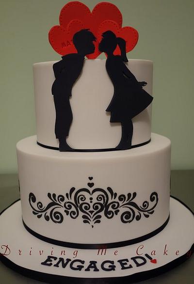 Cute Engagement Cake - Cake by Jaymie