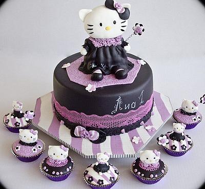 Gothik Hello Kitty cake - Cake by Maria Schick