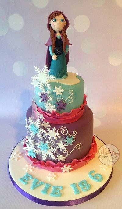 Anna Frozen cake for Evie  - Cake by Kelly Hallett