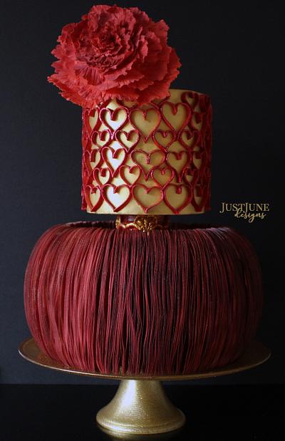 Valentine's Day Cake - Cake by JustJune Designs