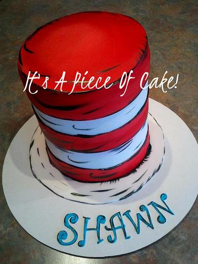 Smash Cake, Buttercream Icing with Fondant Red Stripes - Cake by Rebecca