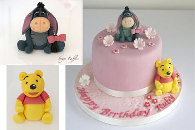 Eeyore and Winnie the Pooh Cake - Cake by Sugar Ruffles