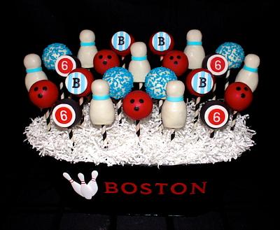 Retro Bowling Cake Pops - Cake by Cuteology Cakes 