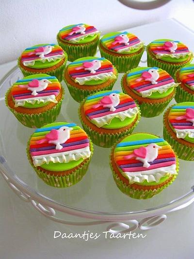 Rainbow cupcakes - Cake by Daantje