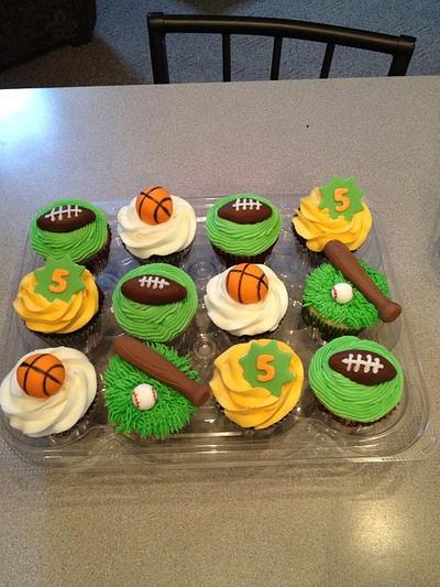 Sports Cupcakes - Cake by Tonya