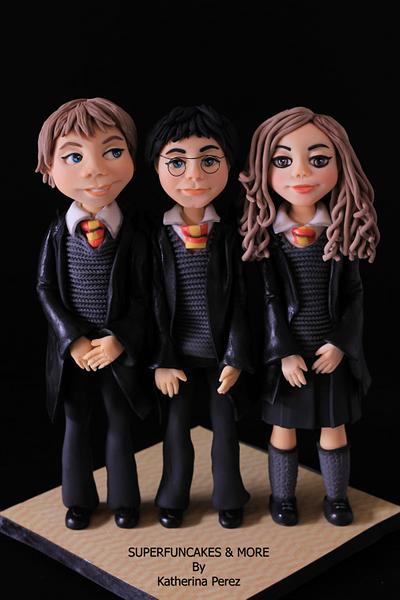 Ron, Harry & Hermione - CPC Hogwarts challenge 2017  - Cake by Super Fun Cakes & More (Katherina Perez)