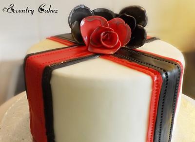 Black & red themed (obviously!) - Cake by Eccentry Cakez