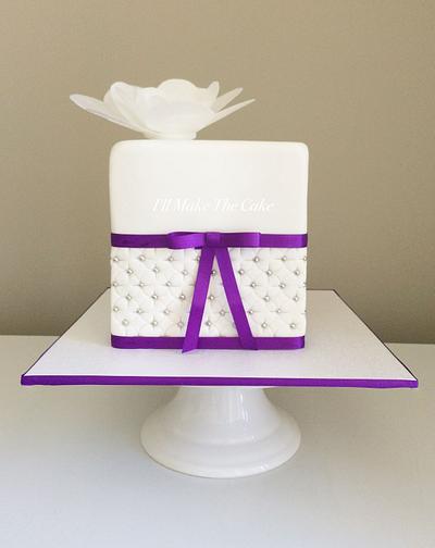 Wafer paper and embossed cake!  - Cake by IllMakeTheCake