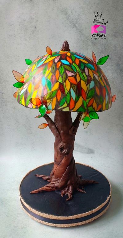 Stained Glass Autumn Tree - Cake by Chanda Rozario