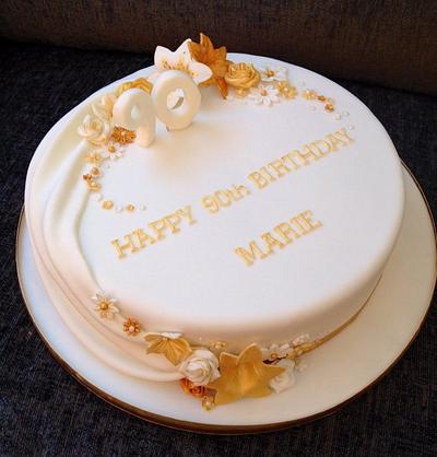 90th Birthday Cake - Cake by Caron Eveleigh