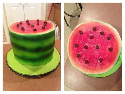 Watermelon cake - Cake by Beverly Coleman 