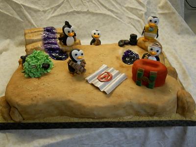 Borderlands Penguins - Cake by Laurie