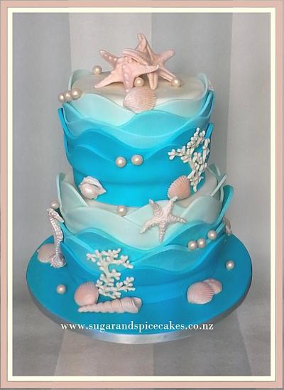 Beach Wedding Cake - Cake by Mel_SugarandSpiceCakes