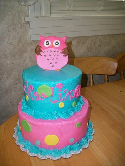 Owl birthday cake - Cake by brandy818