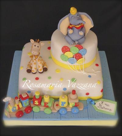 Dumbo and the giraffe - Cake by Rosamaria