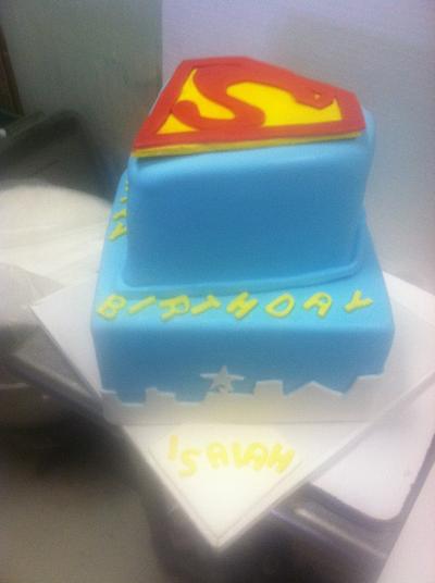 Superman - Cake by KoffeeKupBakery