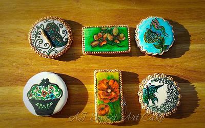 Hand painted cookies  - Cake by AGNES JOHN