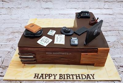 Office Table cake - Cake by Sweet Mantra Homemade Customized Cakes Pune