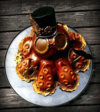 Steampunk Octopus! - Cake by cheeky monkey cakes