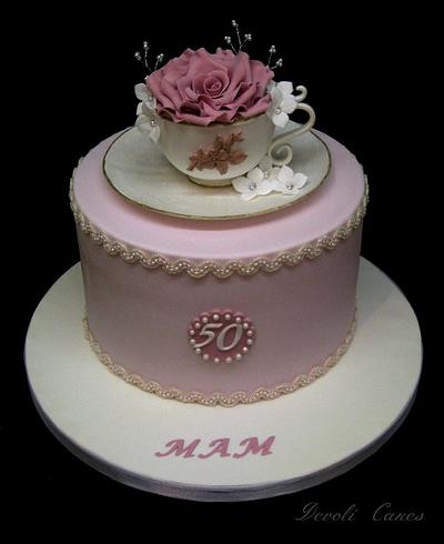 Tea cup Cake - Cake by DeVoliCakes