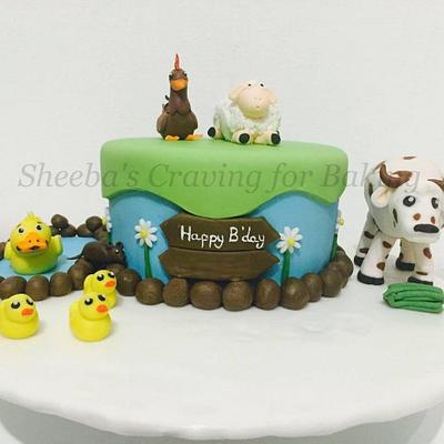 Farm animals  - Cake by Sheeba's Craving for Baking 