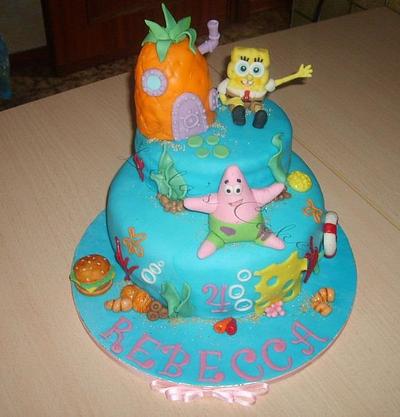 sponge bob cake - Cake by Daniela Morganti (Lela's Cake)