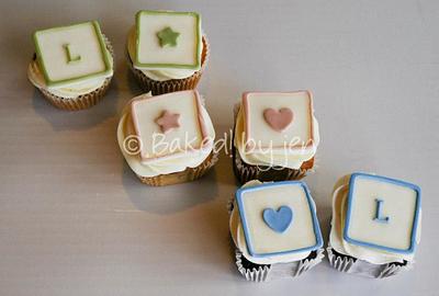 Baby Block Cupcakes - Cake by Jen