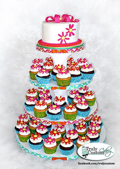 Bat Mitzvah Cupcake Tree - Cake by TrulyCustom