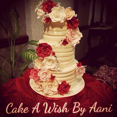 Rose wedding cake  - Cake by Aani