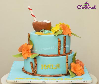 Hawaiian themed cake - Cake by Caramel Doha