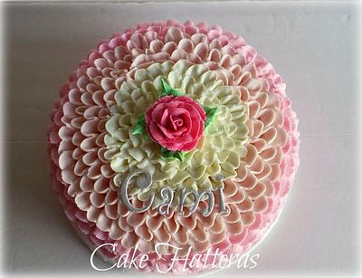 Pink Ombre Buttercream Icing Ruffles - Cake by Donna Tokazowski- Cake Hatteras, Martinsburg WV
