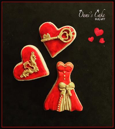 Love cookies saint Valentin  - Cake by Cécile Fahs