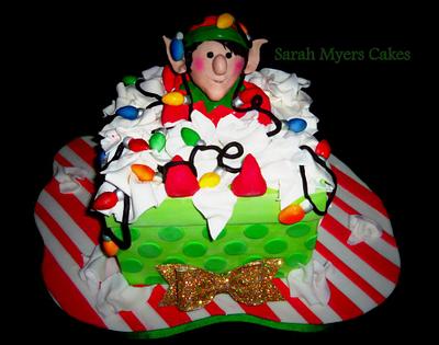 Clumsy Christmas Elf - Cake by Sarah Myers