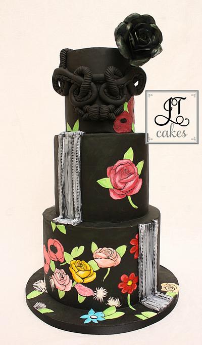 Black Fashion Cake - Cake by JT Cakes