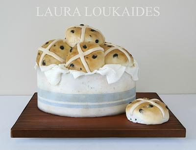 Hot Cross Buns Cake - Cake by Laura Loukaides