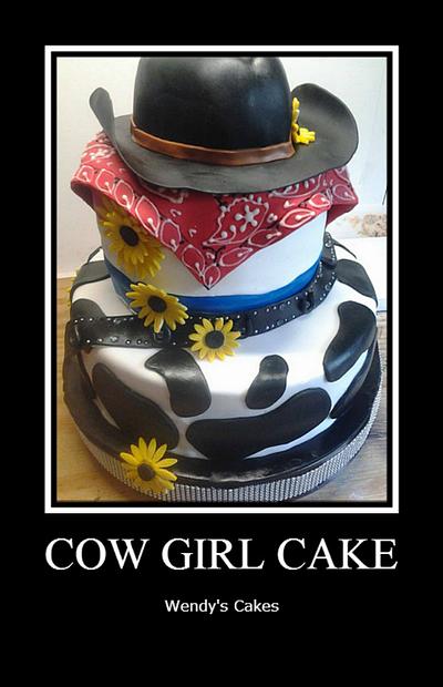 Cow Girl Cake - Cake by Wendy Lynne Begy