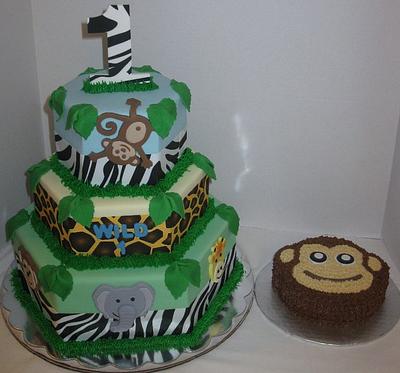 Jungle 1st Birthday - Cake by DoobieAlexander