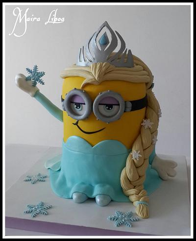 Minion Elsa - Cake by Maira Liboa