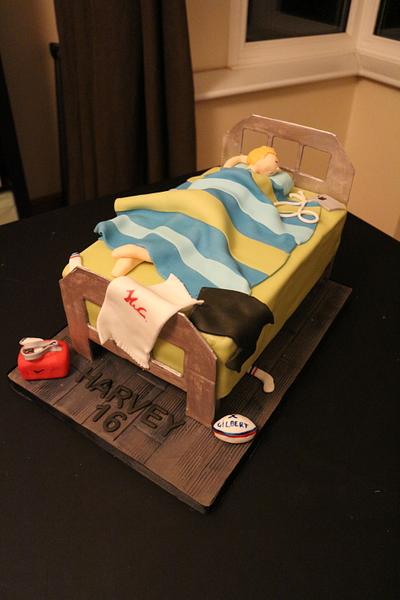 Teenager Bed cake - Cake by Ermintrude's cakes