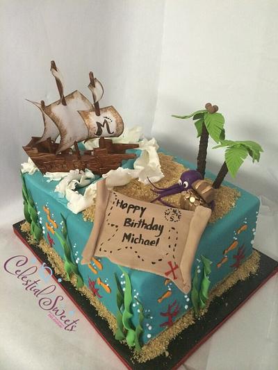 Pirate Ship Cake - Cake by CelestialSweets