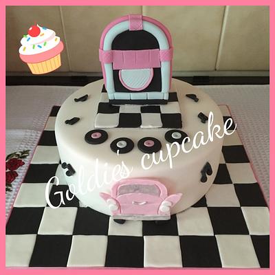 1950's style cake  - Cake by Goldie's Celebration Cakes