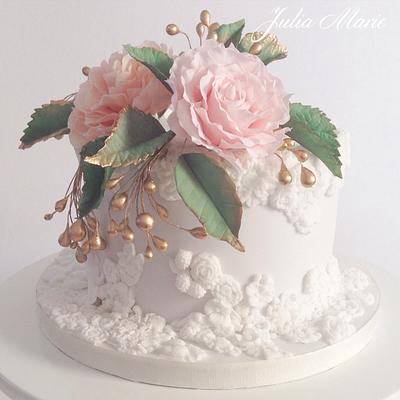 Vintage Wedding Cake - Cake by Julia Marie Cakes