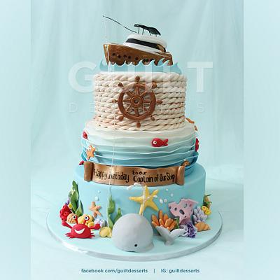Fishing/Yacht Cake - Cake by Guilt Desserts