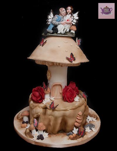 Magical Fairy Mushroom Wedding - Cake by Cakes by Nina Camberley