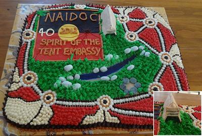NAIDOC Spirit of the Tent Embassy Cake - Cake by Couture Cakes by Novy