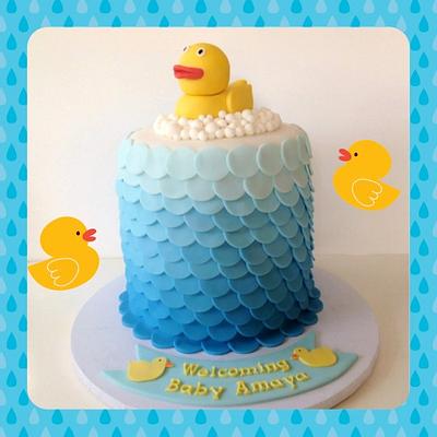 Double Barrel Ombre Duck - Cake by funni