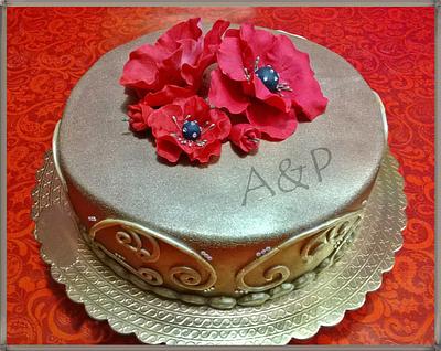gold cake - Cake by paolina