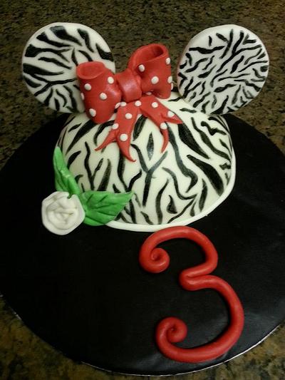 Zebra Mini Mouse - Cake by Gigis Sicilian Sweets 